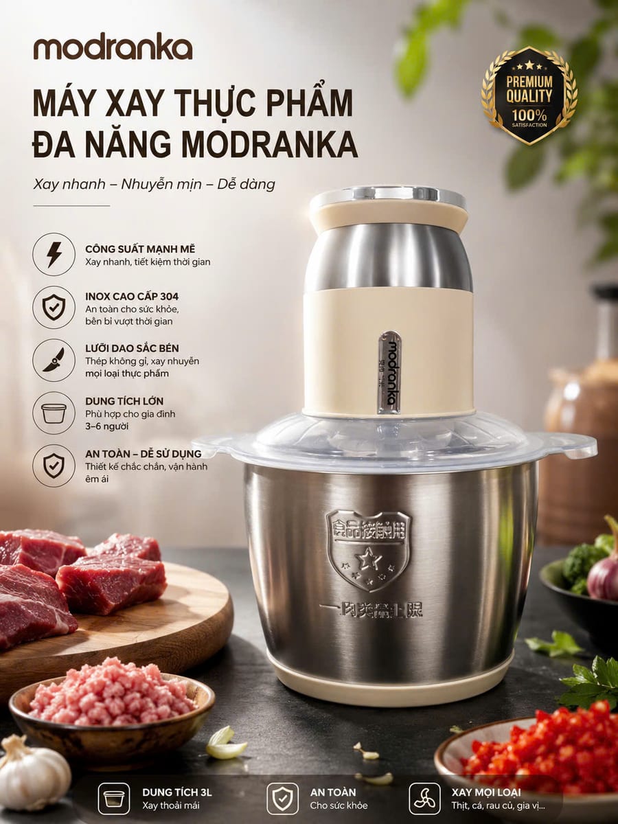 Dung tích lớn, an toàn cho sức khỏe, xay mọi loại thực phẩm